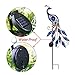 Hannah’s Cottage 31.5” Outdoor Paradise Metal Garden Stake Solar Led Lights, Decorative Solar Peacock Stake for Garden, Patio, Backyard and Outdoor Decorations (Green Blue)