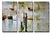 ARTLAND Modern Abstract Oil Painting on Canvas Color Dream 3-Piece Gallery-Wrapped Framed Wall Art Ready to Hang Living Room 16x36-inch