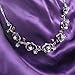 Glamorousky Elegant Rose Necklace with Purple Austrian Element Crystals