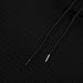 HEQU Men's Casual Funnel Neck Square Pattern Quilted Hoodie Pullover Sweatshirt Black L