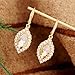 Handcrafted Silver Plated Blue Crystal Signature Drop Earrings Created with Swarovski for Brides Proms