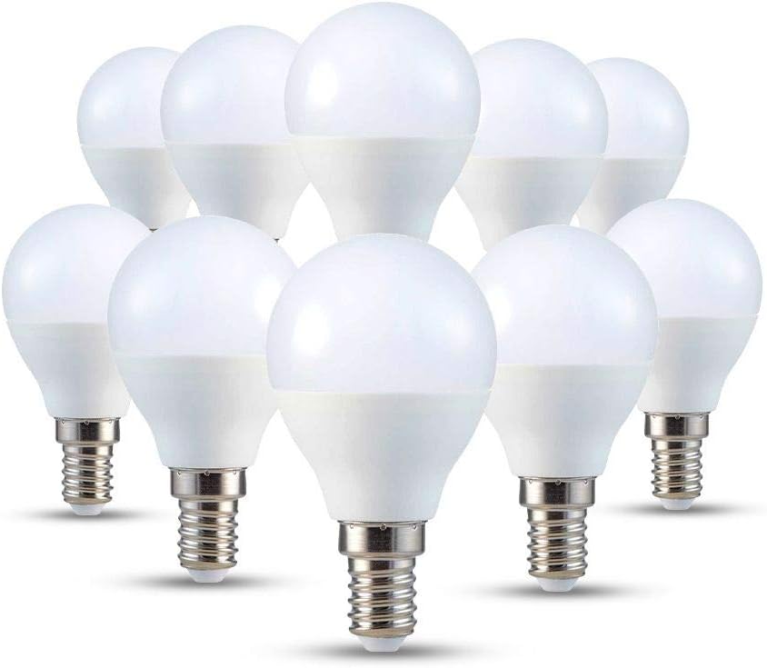 VTAC LED Light Bulb, Small Screw, 4.4W 470lm, 40W Equivalent, Warm White 3000K, Energy Saving, Non-Dimmable, Pack of 10