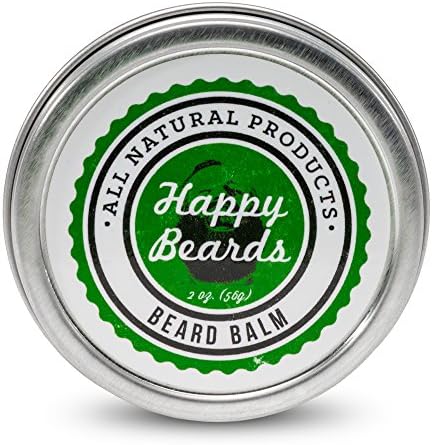 Beard Balm/Conditioner by Happy Beards (2 oz) - Leave In Conditioner/Softener for Men - Best Beard Oil Alternative That Is: Handcrafted in USA, Will Shape,Soften,Condition and Groom Your Beard.