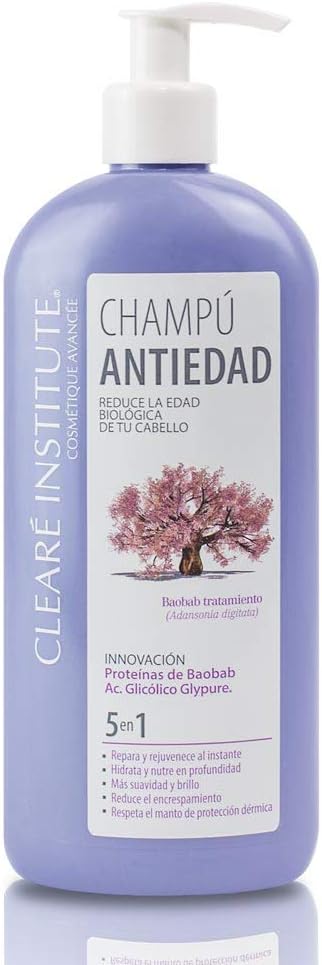 Cleare Institute Anti-Aging Repair Shampoo, Repairs and Rejuvenates Your Hair, Hydrates and Nourishes, SLE Sulfates, SLS