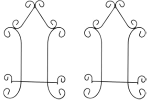 Homoyoyo 2pcs Iron Plate Display Stand 25x40cm Wall-Mounted Artwork Hanging Rack Black Metal Easel Holder