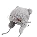 XIAOHAWANG Warm Baby Hat Cute Bear Toddler Earflap Beanie for Fall Winter (0-6 Months, A-Grey)