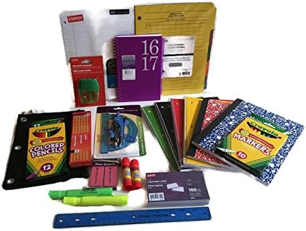 -Back to School Middle School High School and College 24 Items Essentials Bundle … (purple) Including Planner