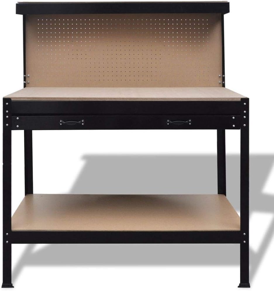 Banco Da Lavoro Con Cassetto E Pannello Forato - 120x60 Cm, Portata 370 Kg - Foto 8