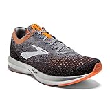 Brooks Mens Levitate 2 Running Shoe - Grey/Black/Orange - D - 13.0