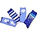 TeeHee Christmas Holiday Fun Crew Socks for Women 4-Pairs Peace Dove Snowflake Blue White