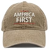 DiYYOUPIN Unisex America First Cotton hat Washed