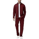 BGOWATU Men's Tracksuits 2 Piece Running Sports Sweatsuits For Men Full Zip Athletic Jackets and Pants Outfits