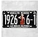 Marilyn Monroe 19266-1 Los Angeles California Vintage Auto License Plate, Embossed Tag Size 6