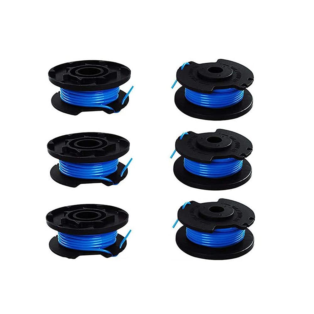 Hsthe Sea 6 Pack Strimmer Spool for Ryobi Trimmer Line Replacement Part, Diameter 1.65mm(0.065"), Apply to Ryobi One+ AC14RL3A,Ryobi 18V, 24V and 40V Cordless Trimmers