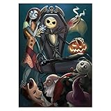 Numkuda Halloween 5D Full Diamonds Embroidery Painting DIY Cross Stitch Home Room Decor