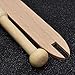 Monrocco 2pcs Natural Wooden Shuttles Weaving Sticks Weaving Accessory Bundle Handcrafts Tool for Knitted Crafts