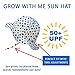 JAN & JUL Cute Newborn Baby Boy Breathable Summer Sun Hat 50 UPF, Adjustable & Foldable (S: 0-6m, Floppy Hat: Navy Wave)