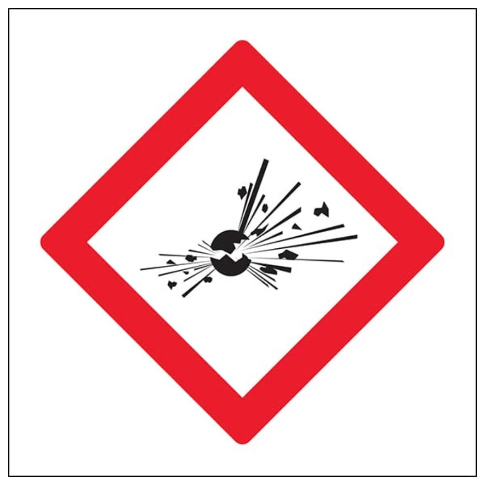 V Safety Explosive-300x300mm-Magnetic Safety Sign