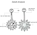 REVOLIA 2-3Pcs 14G Stainless Steel Belly Button Rings for Women CZ Flower Body Piercing Jewelry (G :2Pcs Style D)