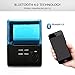 EARME Receipt Thermal Printer,Portable Personal Bill Printer Wireless Bluetooth 58mm 4.0 Android 4.0 POS Compatible with iOS SPP Agreement or IR, IRCOMM Agreement