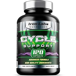 Cycle-Support-120-Capsules-On-Cycle-Support-with-Choline-to-support-Normal-Liver-Function-Exclusively-made-in-the-UK Cycle Support Supplement - NAC, Saw Palmetto and with Choline for Normal Liver Function - Vegan and Vegetarian Suitable…