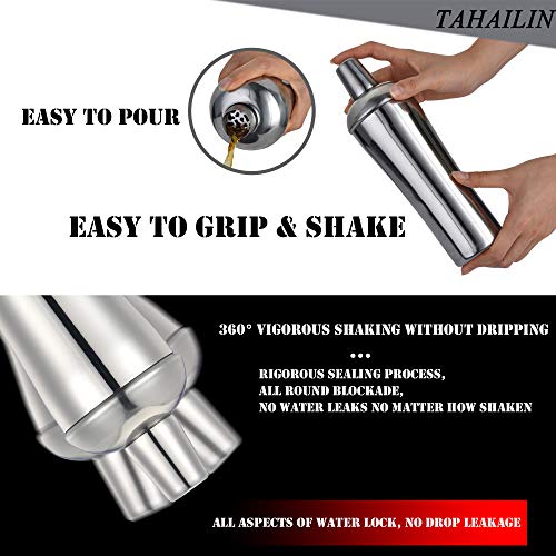 Cocktail Shaker, Martini ShakerBuilt in Strainer,Professional 18/8