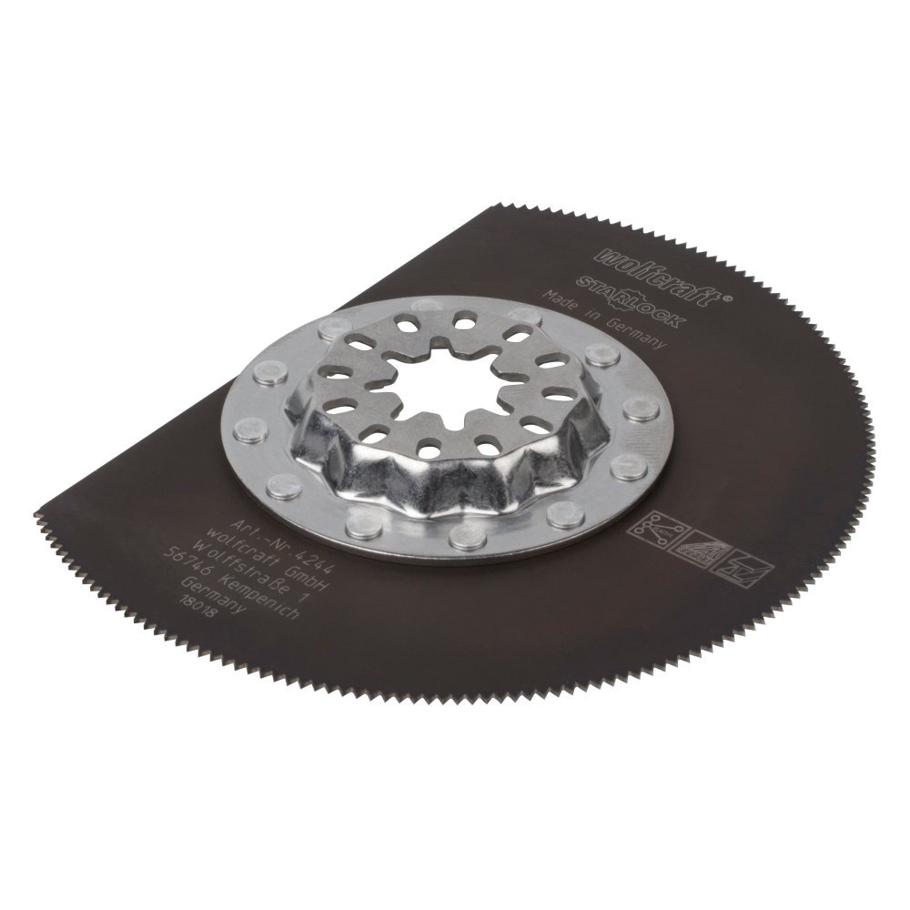wolfcraft HSS Radial Saw Blade “Expert”, STARLOCK receptacle, wood, Ø 85 mm I 4244000 I For cutting out old windows