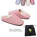 RelaxedFoot Slippers | Organic Cotton & Memory Foam | 1 Pair with Storage Bag (Medium, Red)