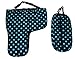 AJ Tack Wholesale Western Saddle Carrier Bridle Halter Bag Large 420D Padded Turquoise Polka Dots