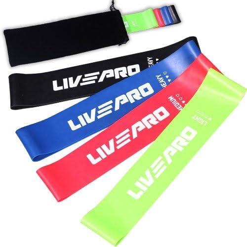 Premium Resistance Loop Bands Set LivePro Set of Exercise Bands Best for Fitness, Workout and Physical Therapy in Home or Office- Improve Mobility, Strength Training and Injury Rehabilitation