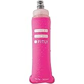 FITLY Soft Flask - Shrink As You Drink Soft Water Bottle for Hydration Pack - Folding Water Bottle Ideal for Running, Hiking, Cycling, Climbing & Rigorous Activity