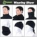 SUNMECI Neck Gaiter Warmer Windproof Mask Fleece - Face Mask Black
