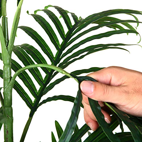 FOPAMTRI Fake Majesty Palm Plant 4.3 Feet Artificial Majestic Palm Tree