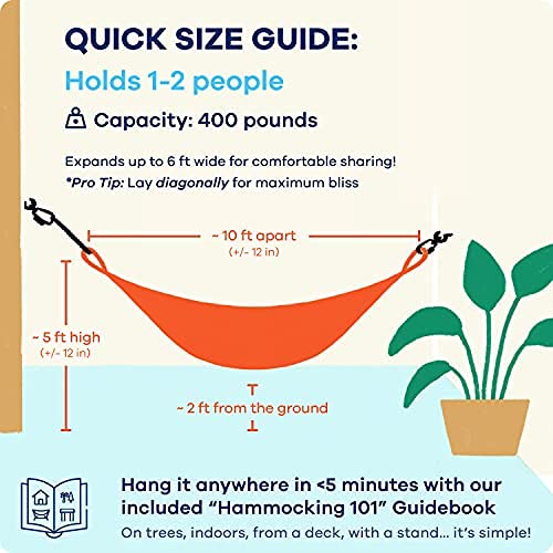 Handwoven Hammock by Yellow Leaf Hammocks Double Size, Fits 1 2 PPL