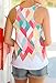 Chellysun Women's Summer Casual Colorful Sleeveless T-Shirt Tank Top Vest