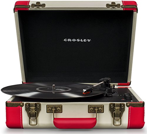 Crosley CR6019D-RE Executive Portable USB Turntable with Bluetooth, Red