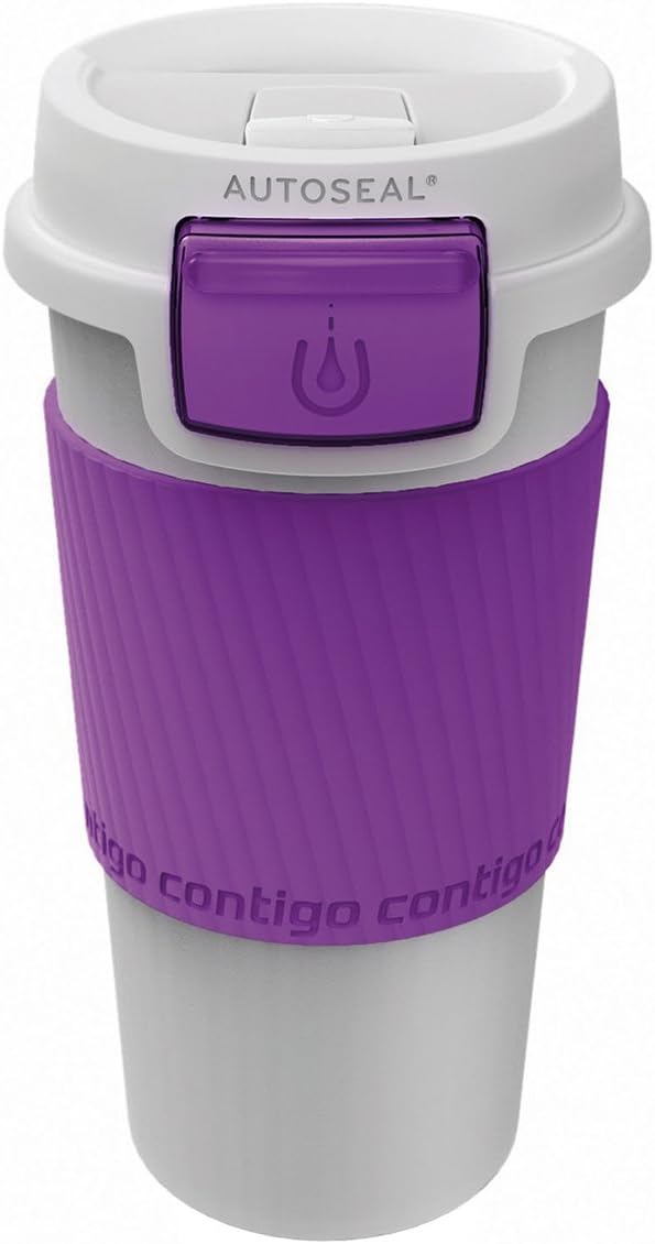 ContigoPremier Housewares Morgan Autoseal Travel Mug, 360 ml - White/Lilac
