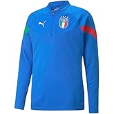 PUMA Mens Figc Player 14 Zip Sweatshirt Casual - Blue - Size XXL