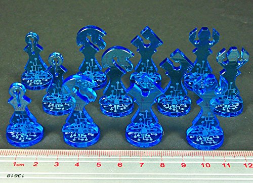 Net Hacker, Chess Program Markers, Fluorescent Blue (12)