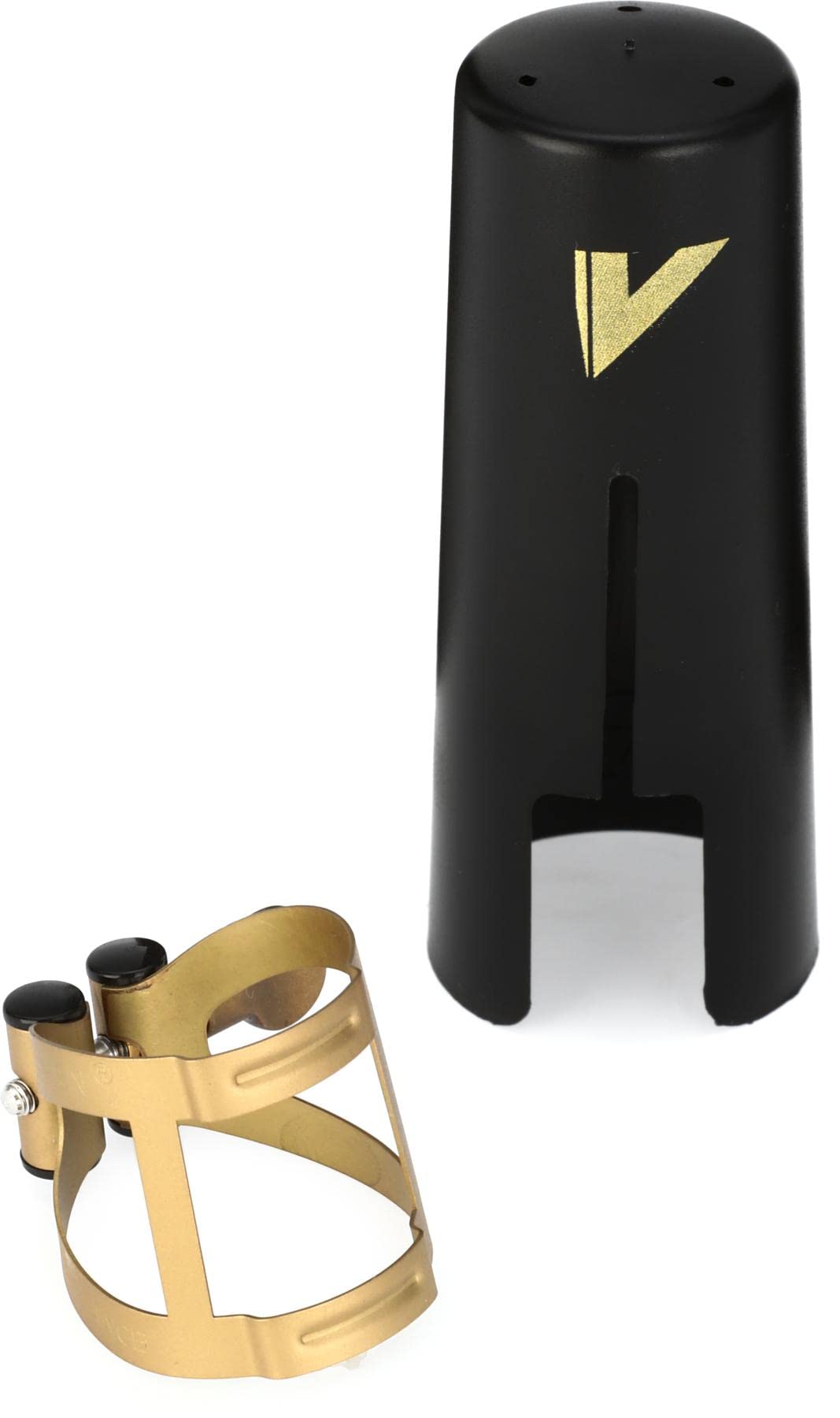 Vandoren LC57AP Alto Saxophone Aged M/O Ligature with Plastic Cap, Gold