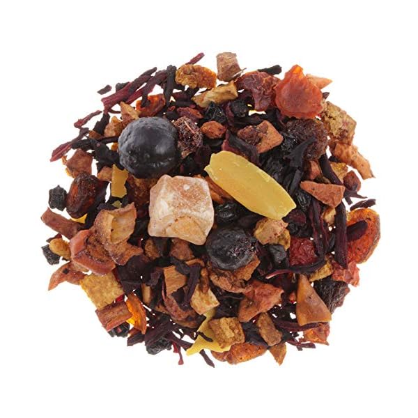 AURESA Früchtetee Früchtebrot im Glas | Früchte und Beeren - 120g | Wiederverwendbare Glasflasche mit Korkverschluss – Bild 3
