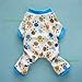 Fitwarm® Adorable Paws Dog Pajamas for Dog Shirt Cozy Soft Dog Pjs Dog Clothes, X-Small