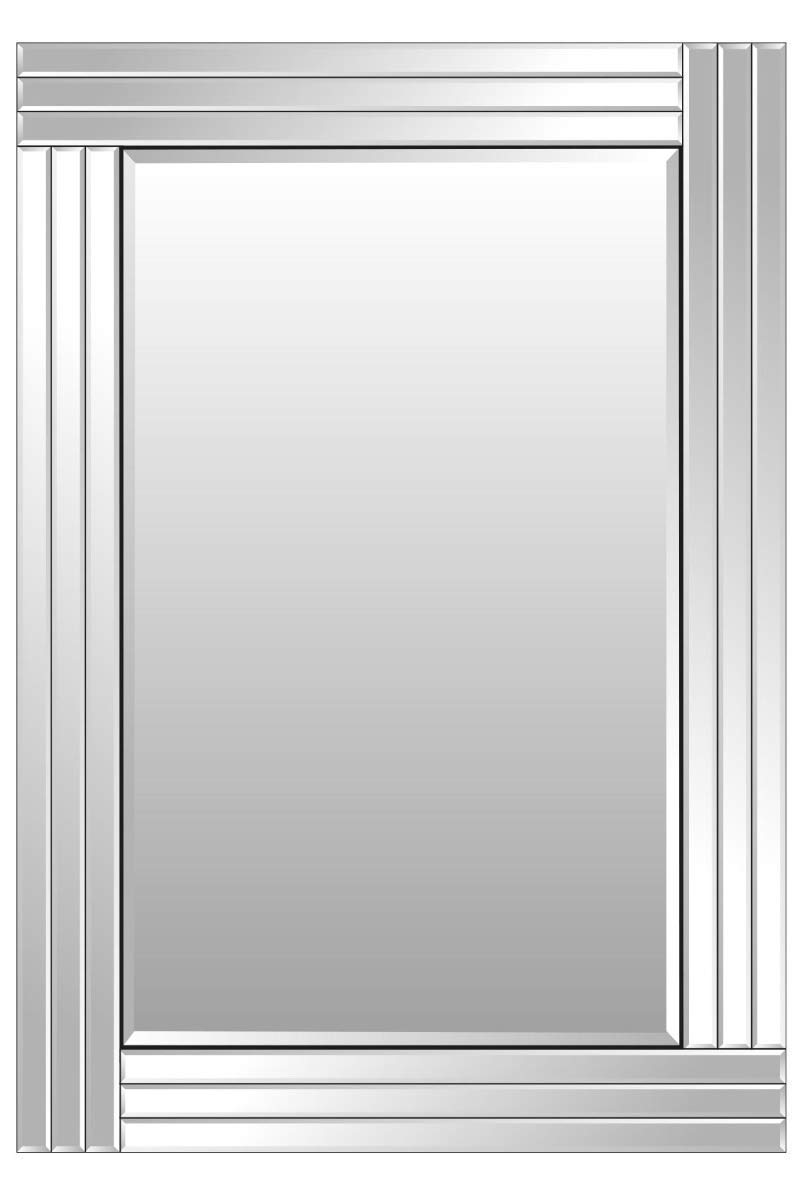 MirrorOutlet Large Venetian Bevelled Wall Mirror 3Ft3X2Ft3 100cm X 70cm, Silver