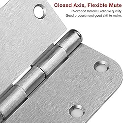 18 Pack Satin Chrome Door Hinges 3 1/2 Interior