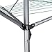Jusdreen Essentials Clothesline Collapsible Drying Rack 9-line Umbrella Style Clothes Hanger Retractable Clothes Rotary Dryer with Parallel Line Hang Wet or Dry Laundry Silver - 98.42 feet