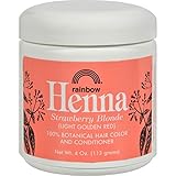Rainbow Research Henna Hair Color and Conditioner Persian Strawberry Blonde- 4 oz - 100% Botanical Hair Color - Gently coats the hair shaft with 100% organic color
