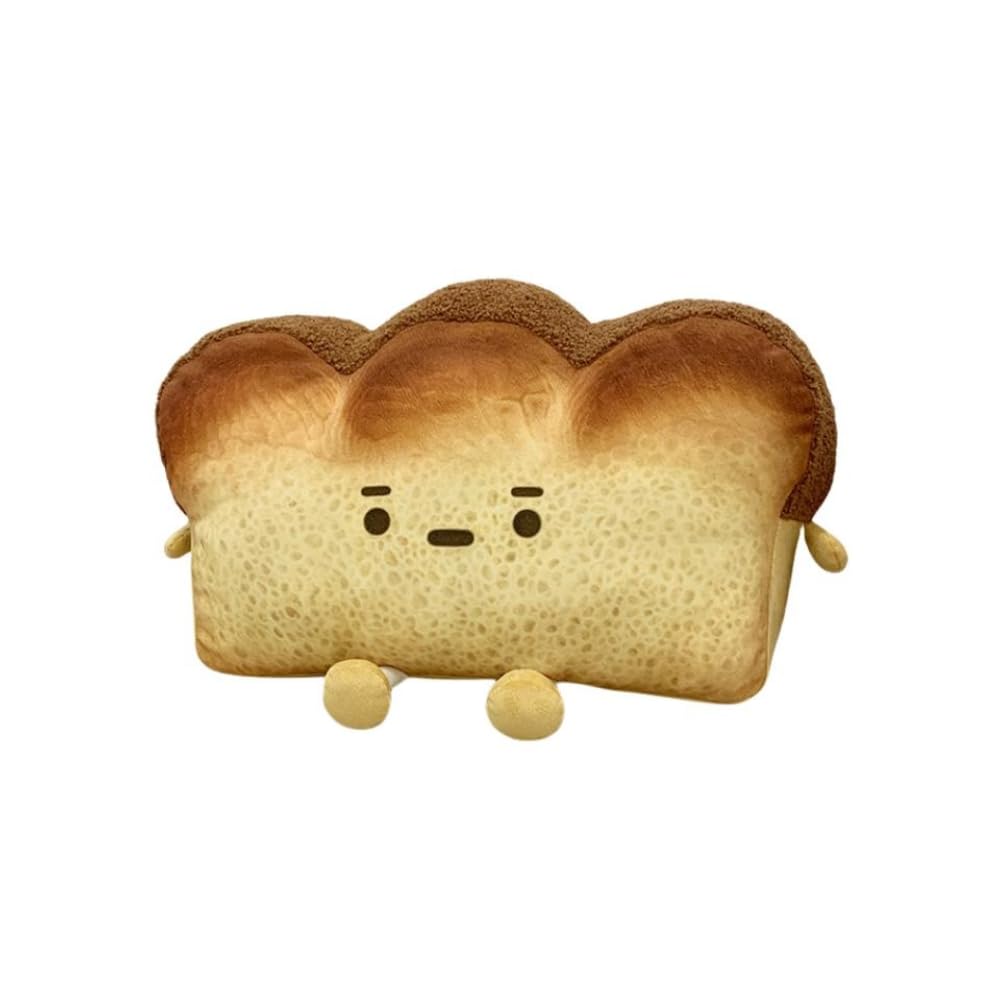 LAARNT Creative Toast bread Plush Pillow Cartoon plush toy Slice Bread Pad Pillow Emotional expression sofa cushion