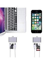 Adaptador USB C Hub: mejor puerto de carga tipo C con USB 3 y lector de tarjetas micro USB y SD para Apple MacBook Pro y Mac Air HP Dell, etc. Estación de cable de alimentación con divisor Dongle Hyperdrive