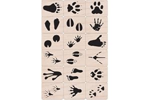 Hero Arts LL376 Ink 'n' Stamp Wood Sets, Animal Prints