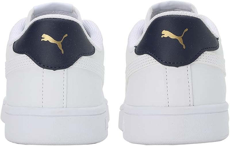 Puma smash v2 l, calçados esportivos adultos unissex, puma white-puma white-peacoat-puma team gold, 40 eu — foto 4 de 7